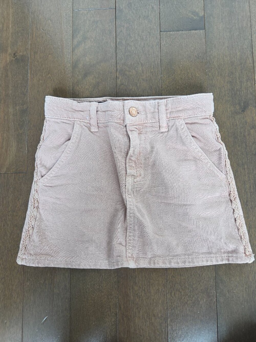 Zara pink jean skirt